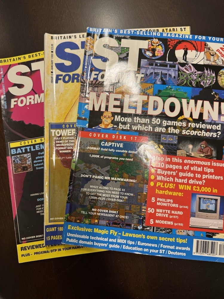 ATARI - ST Format Computer Magazine - UK - (15) Issues - 1991 & 1995
