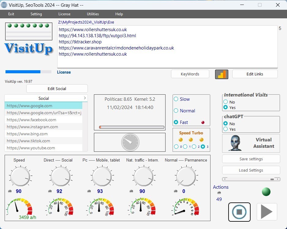 real visitors WEB, power SERP
