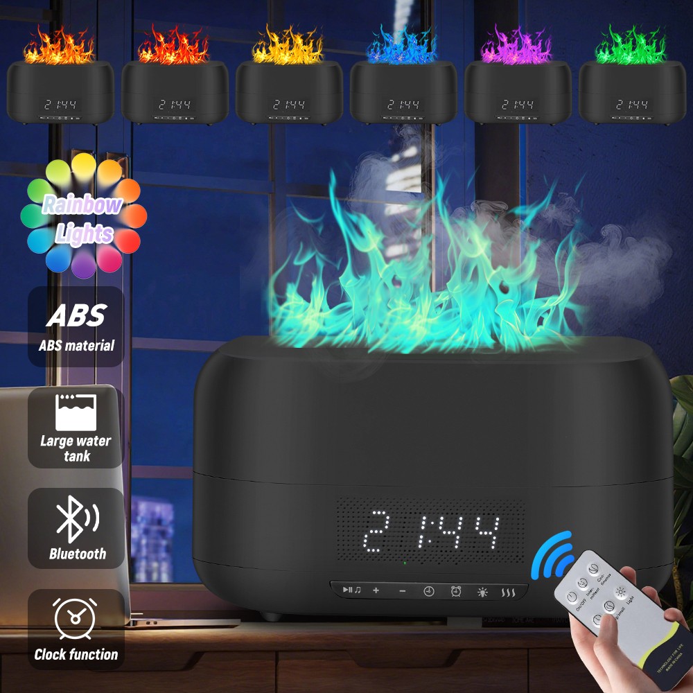 400ml Digital Humidifier Essential Oil Diffuser 3D Flame Mist Air For Home Decor