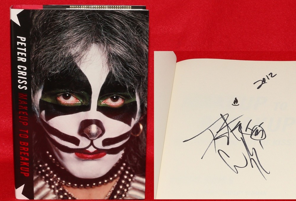 KISS Makeup To Breakup Autographed Peter Criss Hardcover