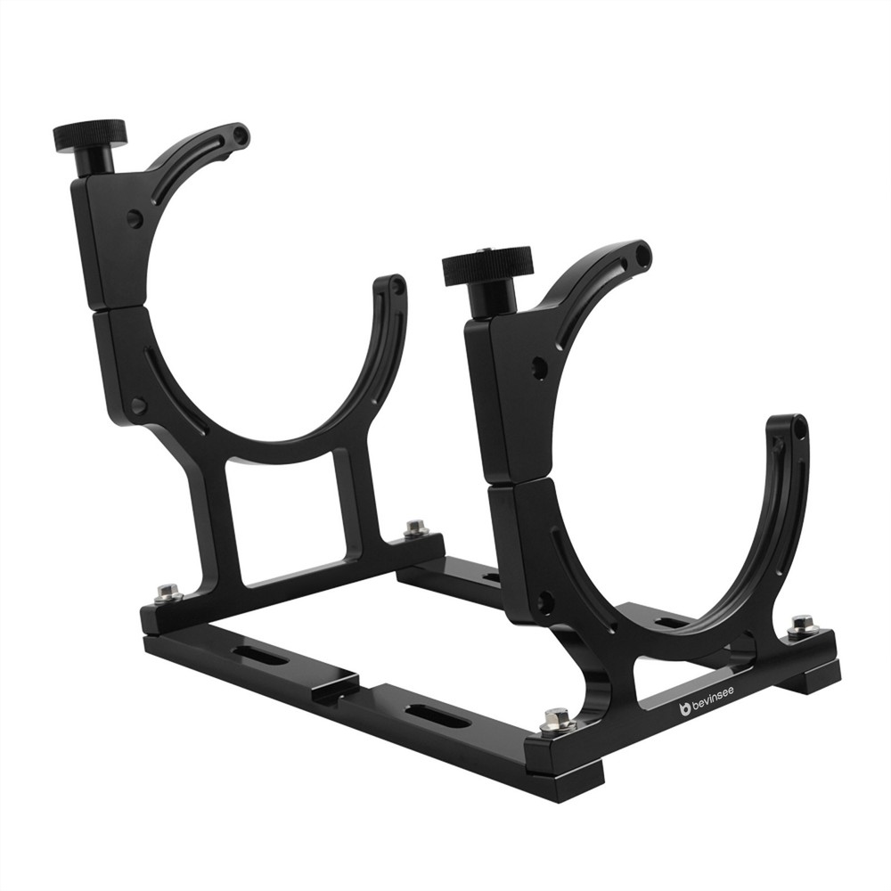BEVINSEE Anodized 7" Nitrous Oxide Aluminum Single Bottle Mounting Bracket Black