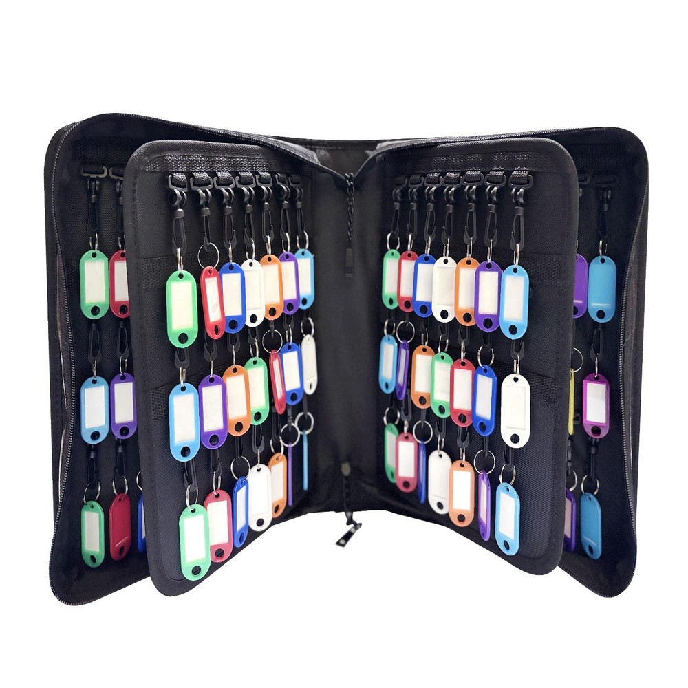 138 Position Key Organizer with Combination Lock, Waterproof Fireproof Zipper...