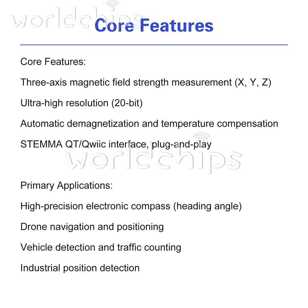 MMC5603 Three-axis Magnetometer Module Compatible with STEMMA QT/Qwiic interface