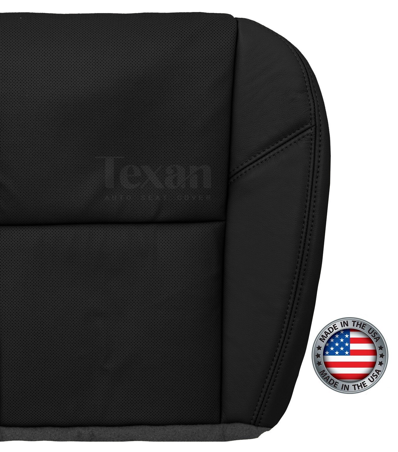 2009 to 2014 GMC Sierra 1500 Denali Passenger Bottom Perforated Seat Cover Black
