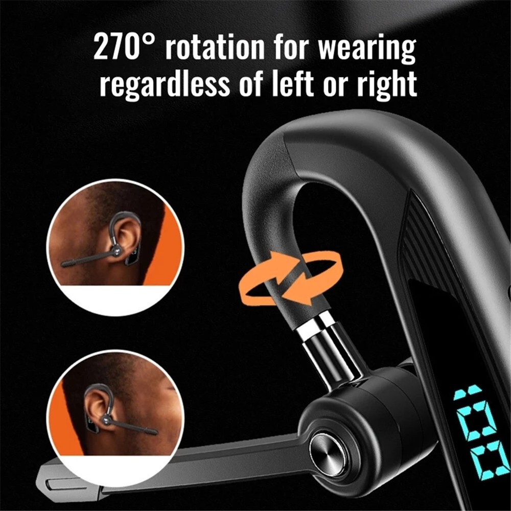 Wireless Bluetooth Earphone Hands-free Call Driver Earpiece for iOS Android
