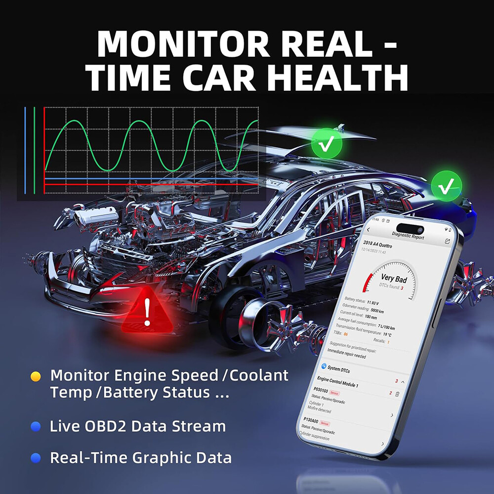 2025 Autel AP2500E Bluetooth All-System Code Reader OBD2 Scanner for Android/iOS