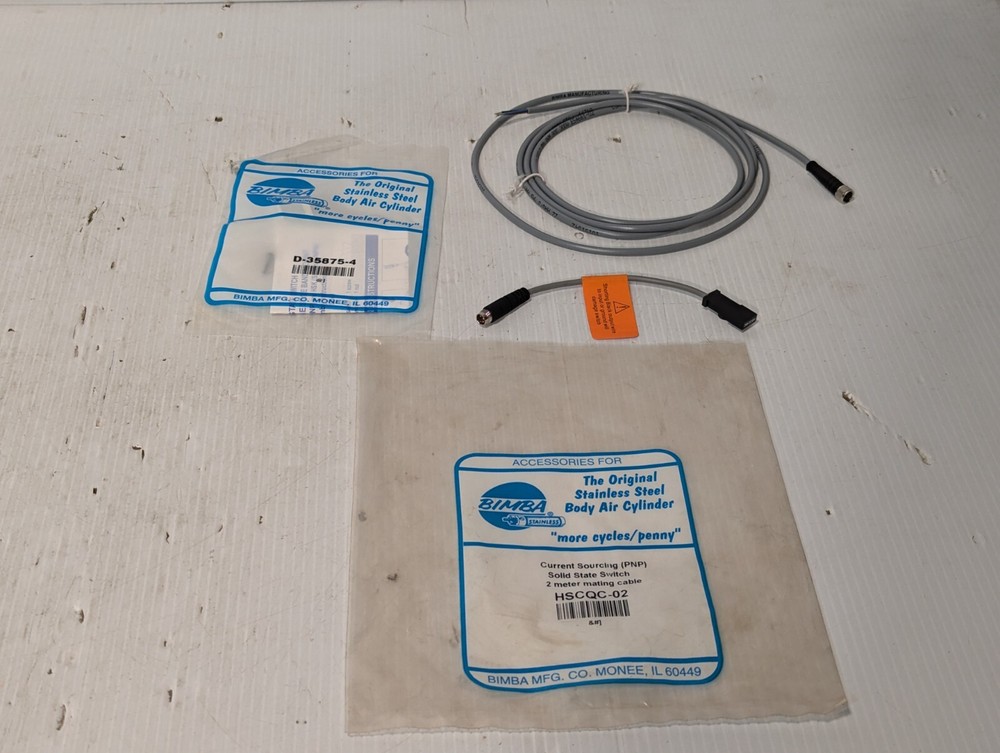 BIMBA HSCQC-02 Hall Effect Solid State Switch PNP + 2M Mating Cable - Free Ship