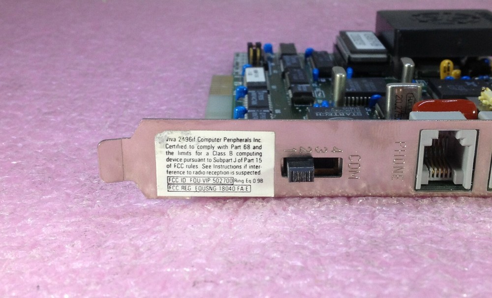 COMPUTER PERIPHERALS VIVA 2496IF 2400Bps 8-BIT ISA INTERNAL FAX MODEM V2496IF-U5