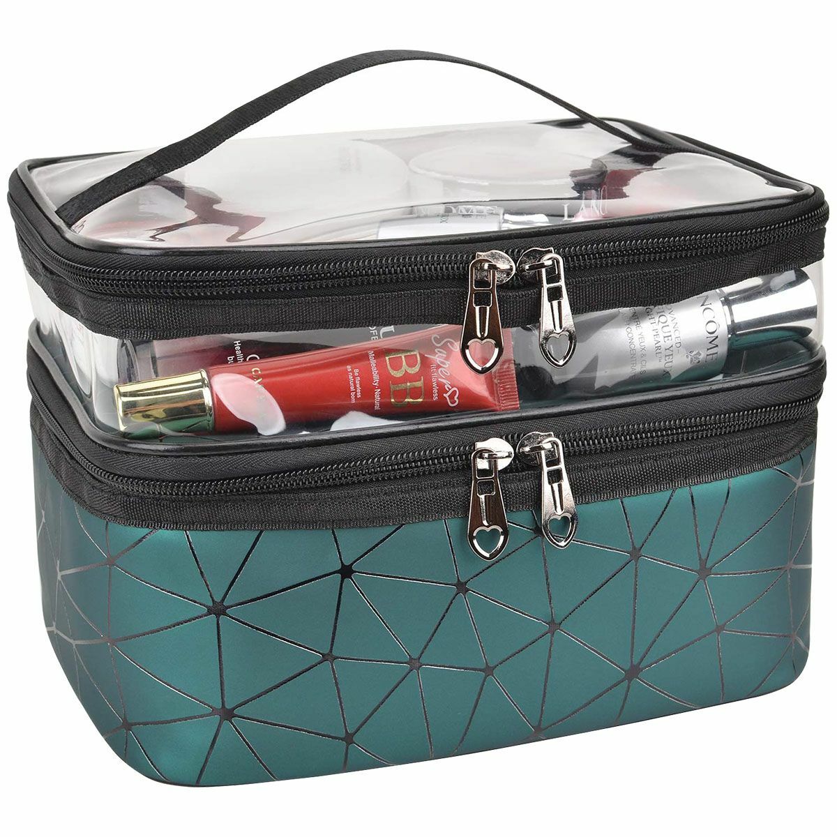 Professional Large Cosmetic Case Makeup Bag Storage Handle Organizer Travel Kit