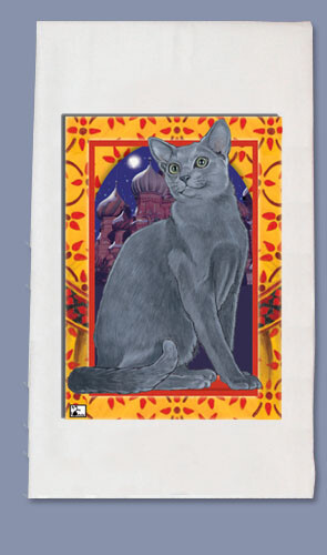 Russian Blue Dish Towel