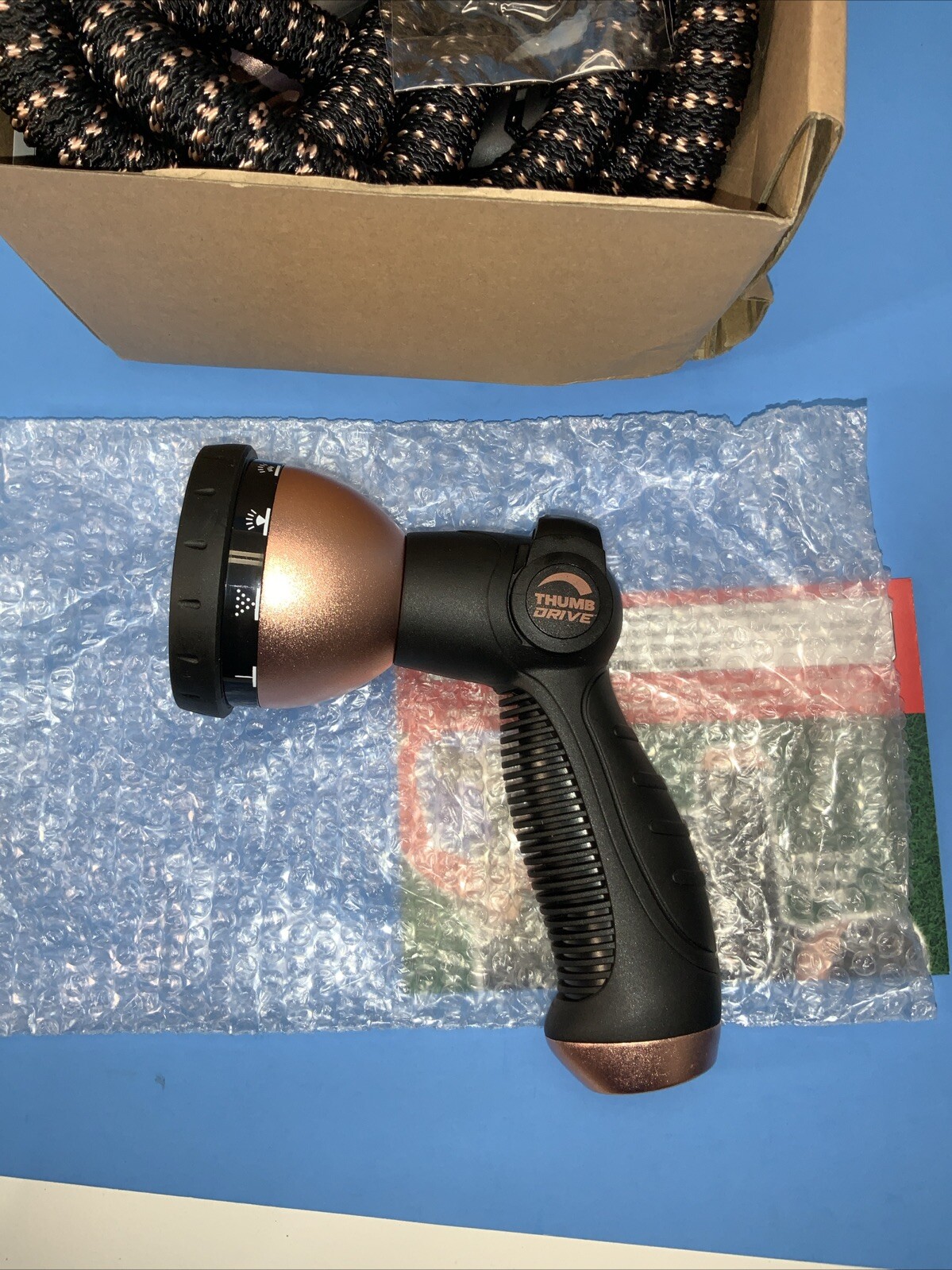 Pocket Hose Copper Bullet With Thumb Spray Nozzle Expanding 25 Ft.