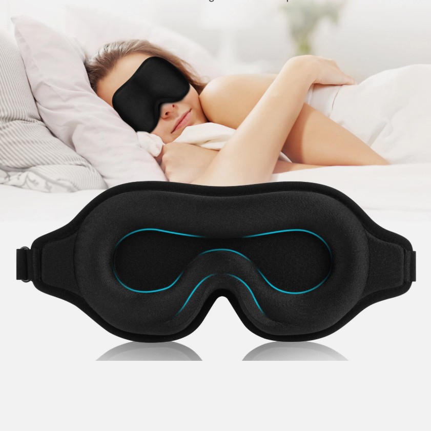 3D Travel Silk Eye Mask Sleeping Soft Padded Shade Cover Rest Relax Blindfold