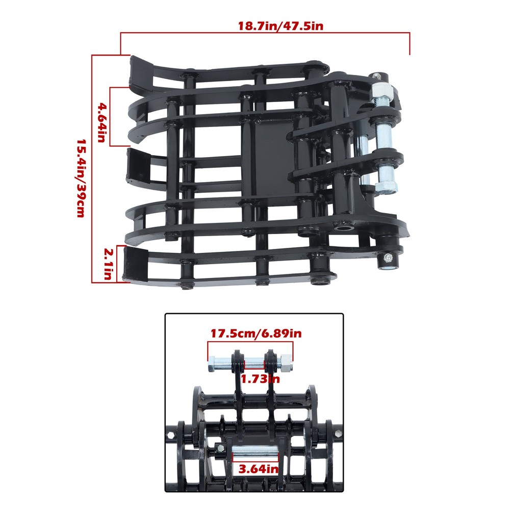 Grabber Attachment for Mini Excavator Grapple Use for Small Digger