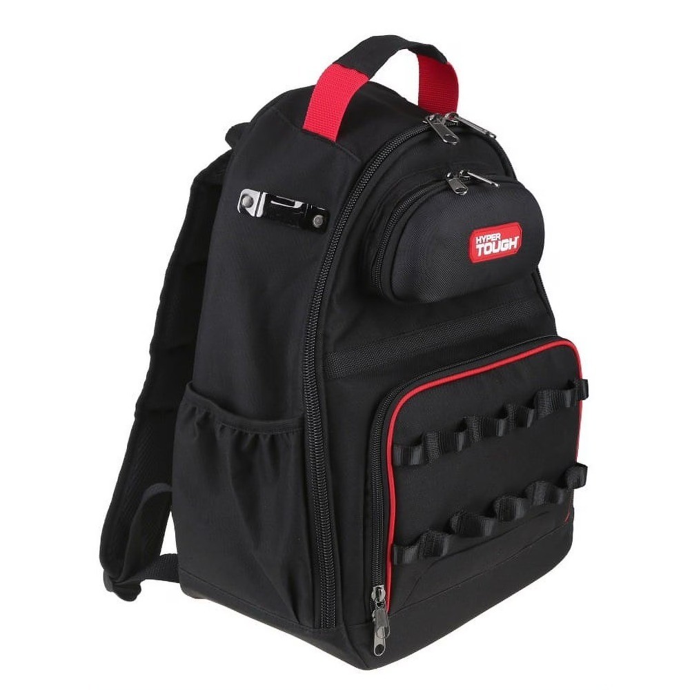 Heavy Duty Portable Tool Backpack with Multiple Pockets and Loops for Storage