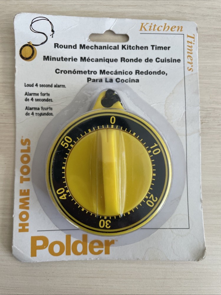 great retro! Yellow Polder Mechanical Kitchen Timer