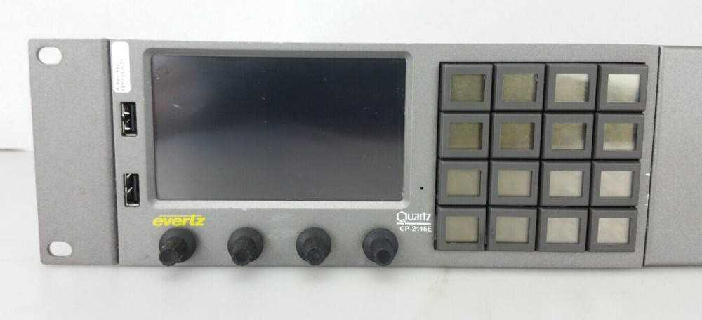 Evertz CP-2116E-H System Control Panel One Touchscreen 16 LCD Buttons