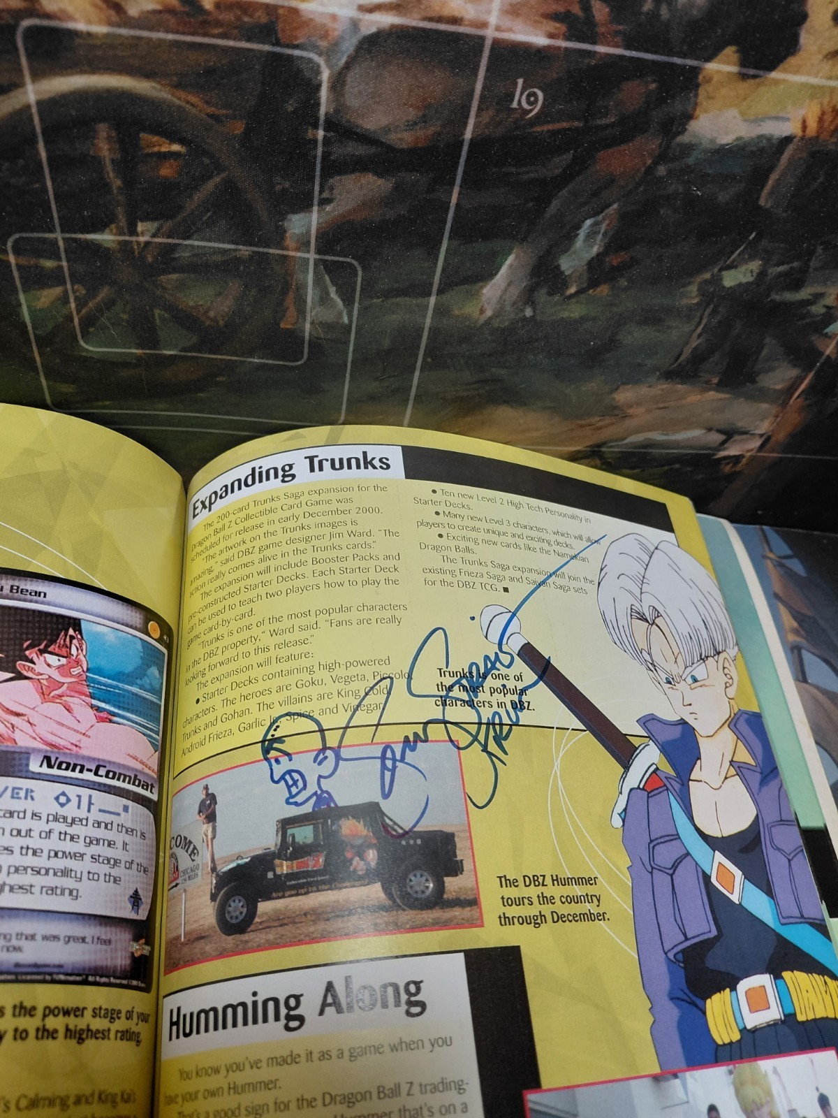 Sonny Strait Autographed and Sketch Pojo Dragonball Z Signed Magazine Krillin