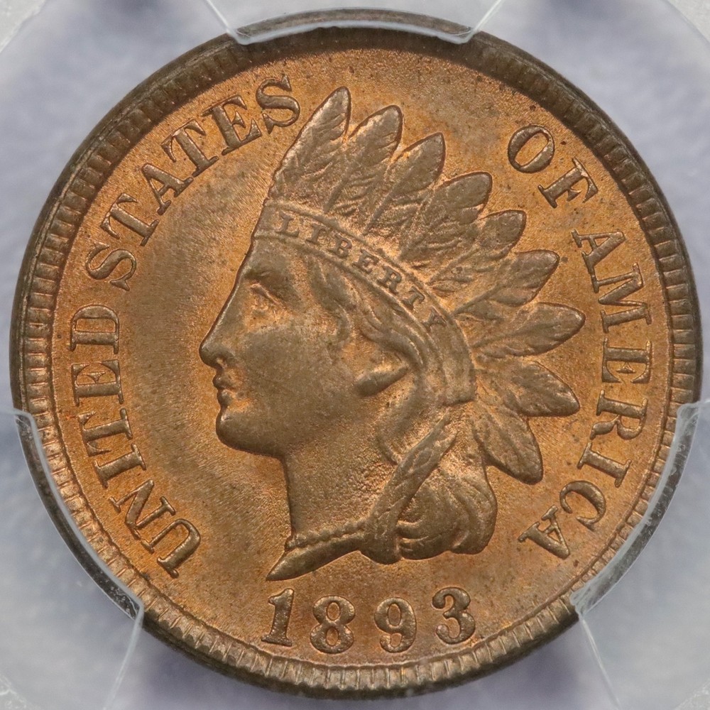 1893 1c Indian Head Cent - PCGS MS 63 RB