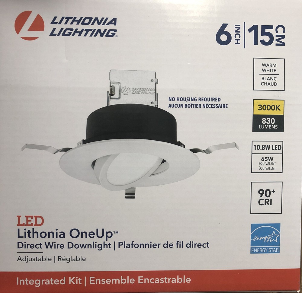 LED Recessed Downlight Lithonia Lighting 6” White Gimble
