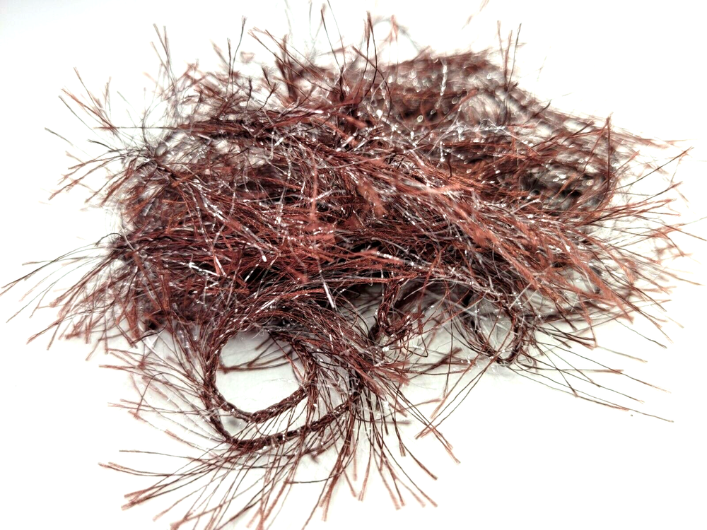 CRYSTAL ICE HACKLE - CHESTNUT - 5 Yds - Feather Replacement - Fly Tying Material