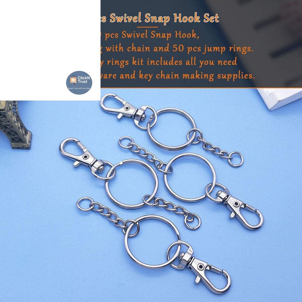 150Pcs Swivel Snap Hook Set,Stainless Small, Set