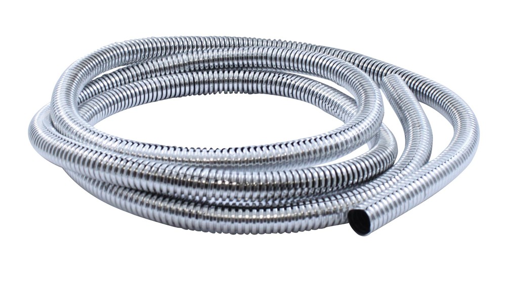 72" Long Chrome Wire Loom - 3/8" Diameter