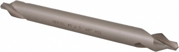 Hertel #5 Plain Cut 60? Incl Angle High Speed Steel Combo Drill & Countersink...