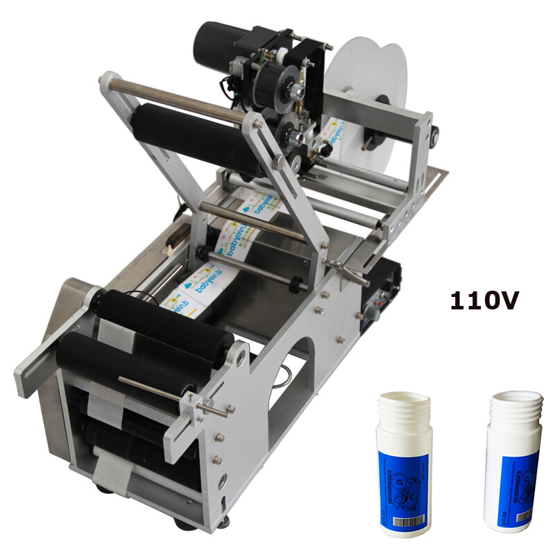 1 PC 110V Round Bottle Coding&Labeling Machine Ф0.47"-3.54"Labeling Bottle Dia.
