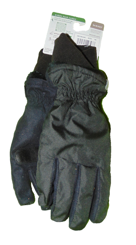 Isotoner Black Smartdri Gloves Medium Men New