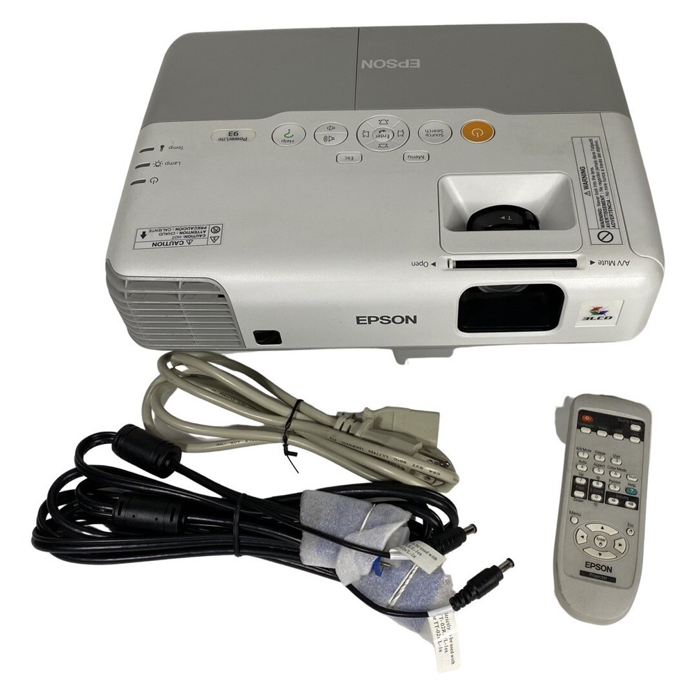 Epson LCD Projector  PowerLite 93 Model H382A with Remote Control