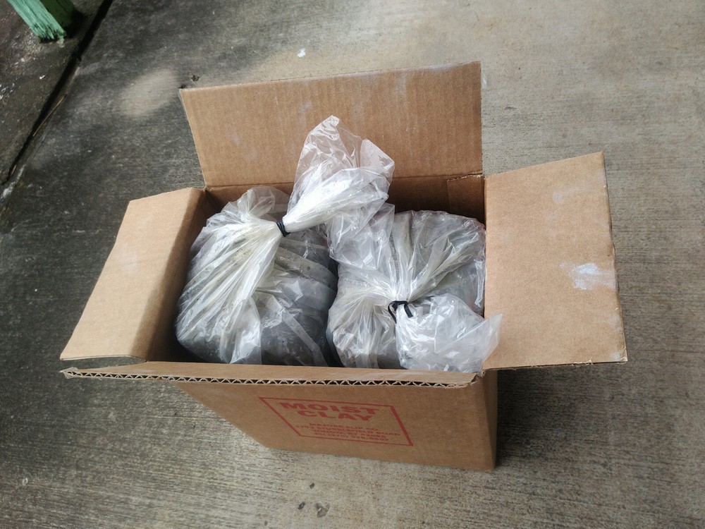 Moist earthenware sculpting or pottery clay- 100lbs