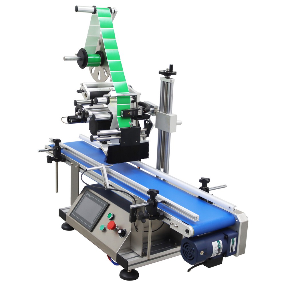 Automatic Flat Labeling Machine Desktop Conveyor Table Plane Label Machine 110V