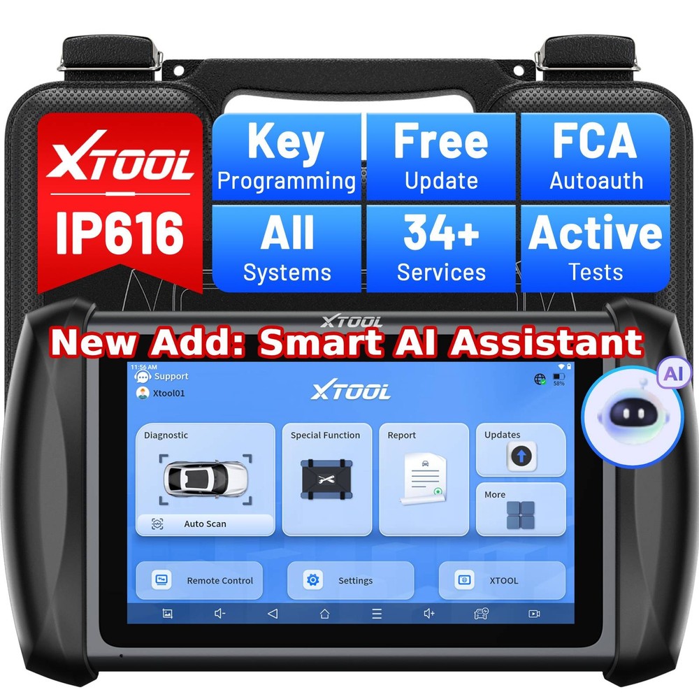2026 XTOOL IP616 Key Programmer OBD2 Scanner Full System Diagnostic Tool CAN FD