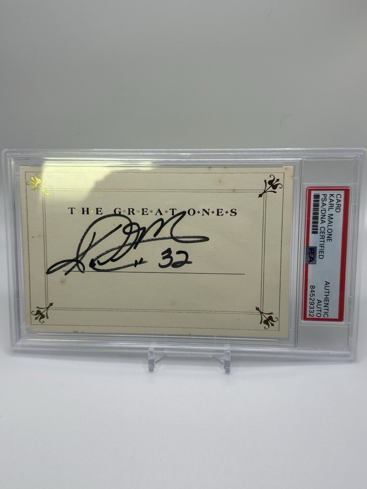 Karl Malone Autograph With PSA Authentication!