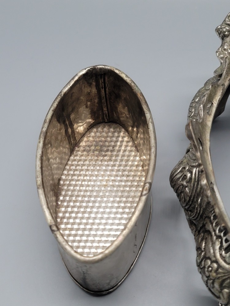 Vintage Silver Tone Planter Ornate Decorative 9" x 4"