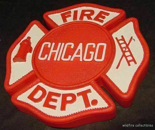 CODE 3 CHICAGO FIRE DEPARTMENT DEPT FIREMAN RESIN PATCH Firefighter plaque badge