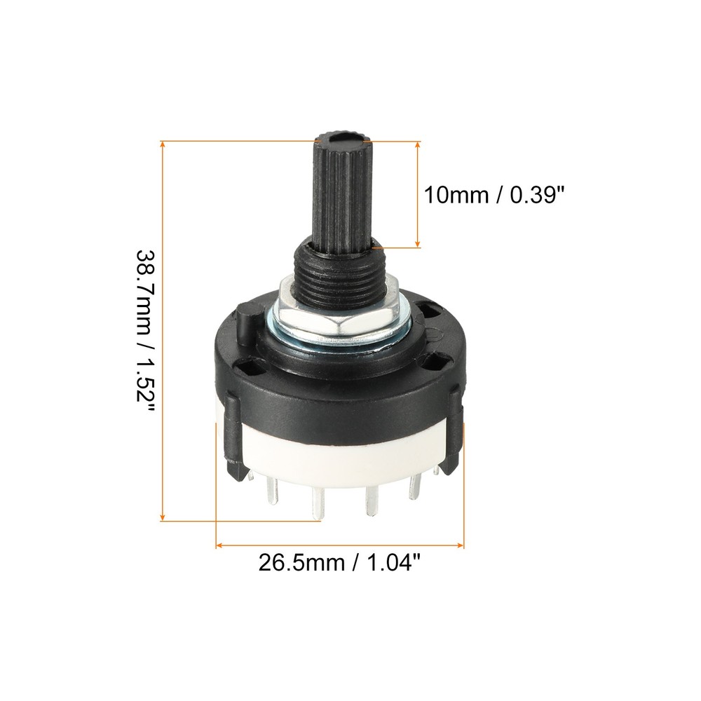 Band Rotary Switch 2P6T 2 Pole 6 Position Selectable 1 Deck