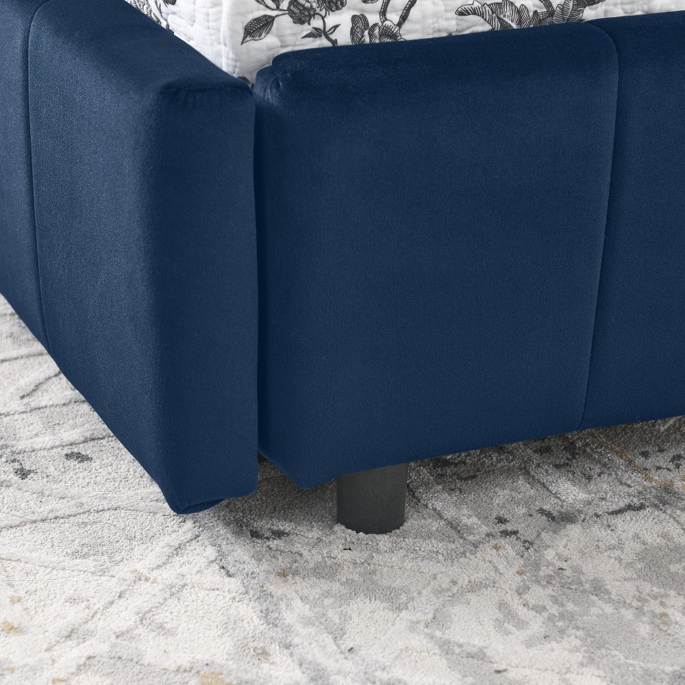 Full Size Storage Upholstered Tufted Bed Frame, Sofa Bed Frame with Comfortable