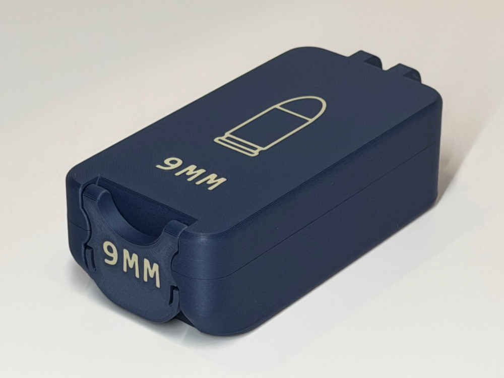 9mm Ammo Box Snap Lock 50 Round Compact Storage (Same Day Ship)