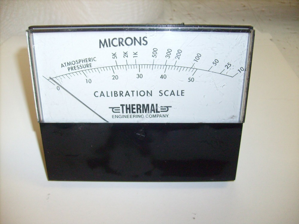 vintage Thermal Engineering Microns calibration scale Panel Meter  - for 4501