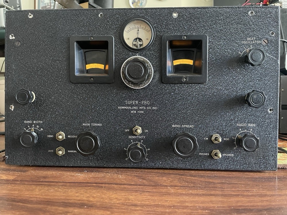Hammarlund SuperPro SP-100S, 1938, 1.25-40MC, w/PwrSpply, UNTIL 4/25, $900