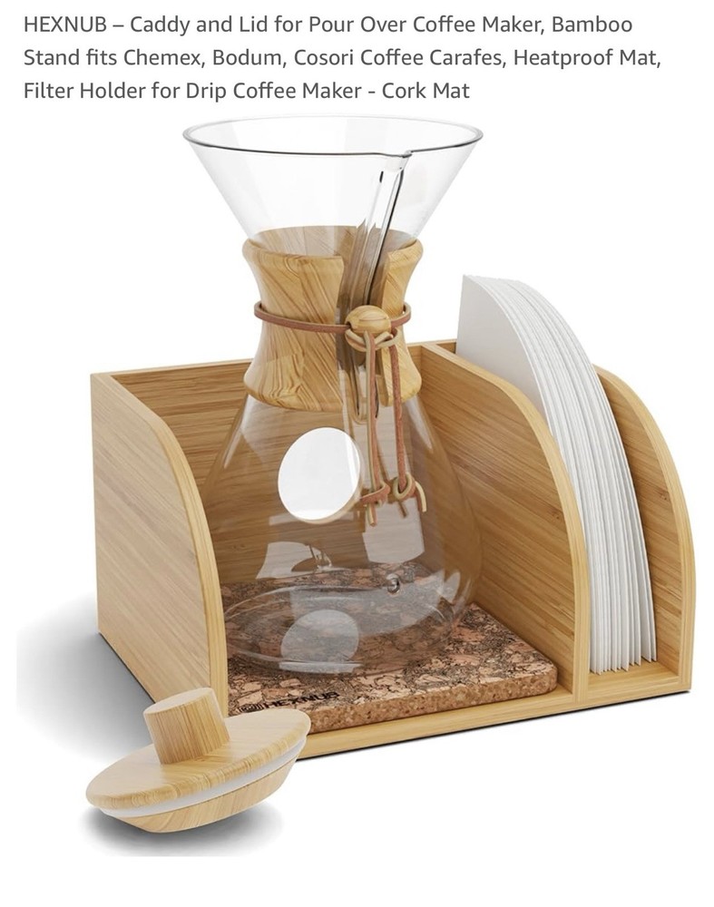 Hexnub Caddy For A Pour-over Coffee Maker