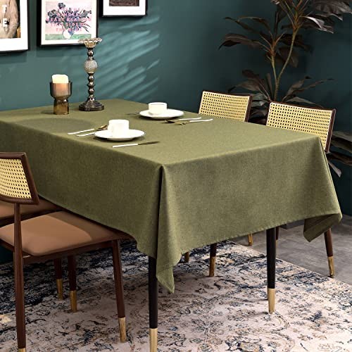 Table Cloth for 6 Foot Rectangle 95" x 55" (Rectangular) Fine Yarns - Olive