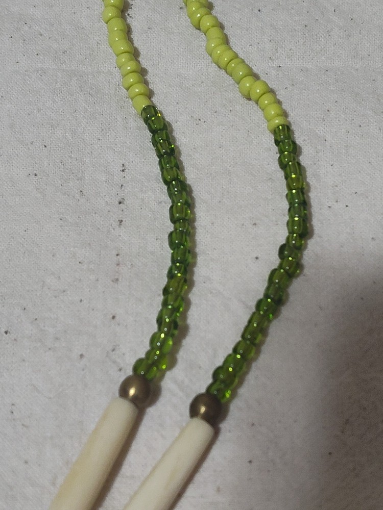 Native American Beaded Turtle Necklace 19" D21