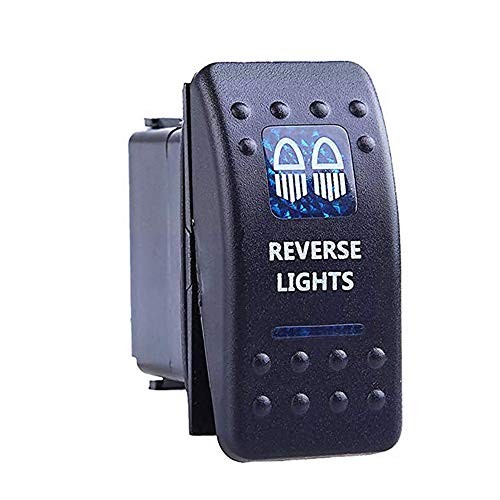 Car Blue LED Reverse Light Rocker Toggle Switch ON Off 12V Blue Reverse Light