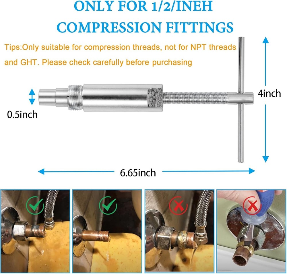 Compression Sleeve Puller and Sleeve Remover for 1/2 Inch Compression Fitting...