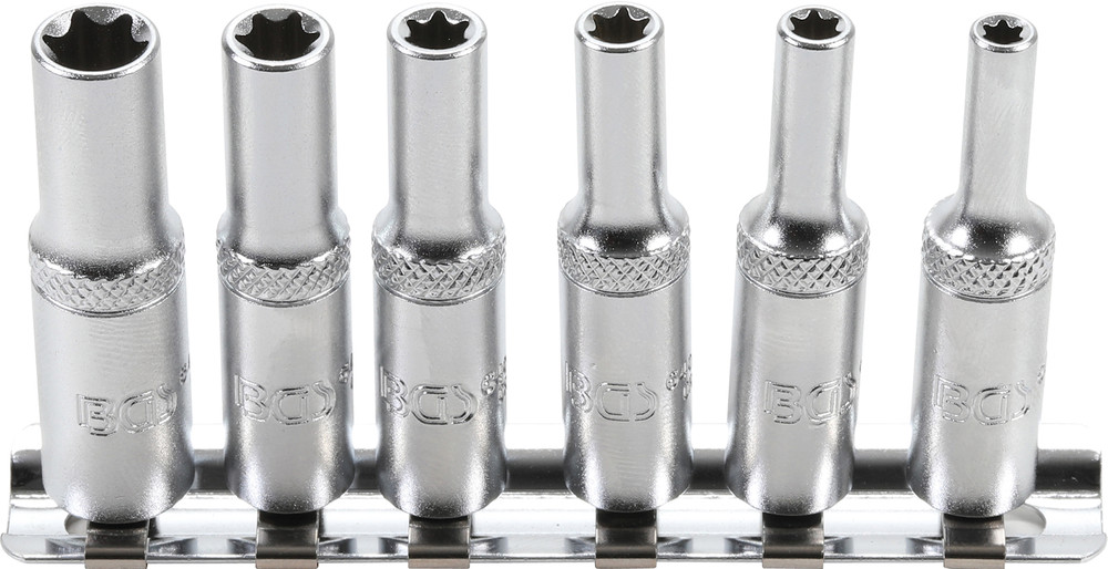BGS - E-Type Screws E4 - E10 - 6 Pc Deep Socket Set - 1/4" Drive - 6403