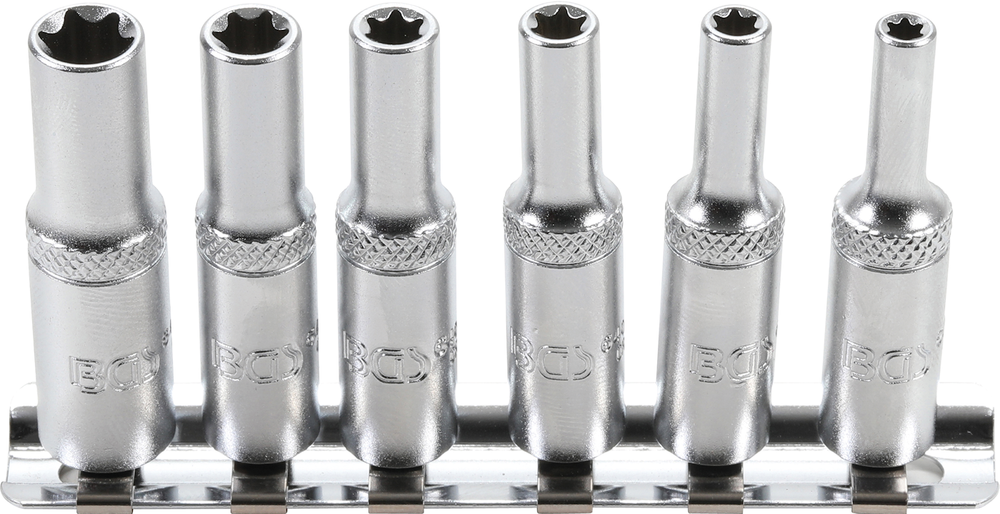 BGS - E-Type Screws E4 - E10 - 6 Pc Deep Socket Set - 1/4" Drive - 6403