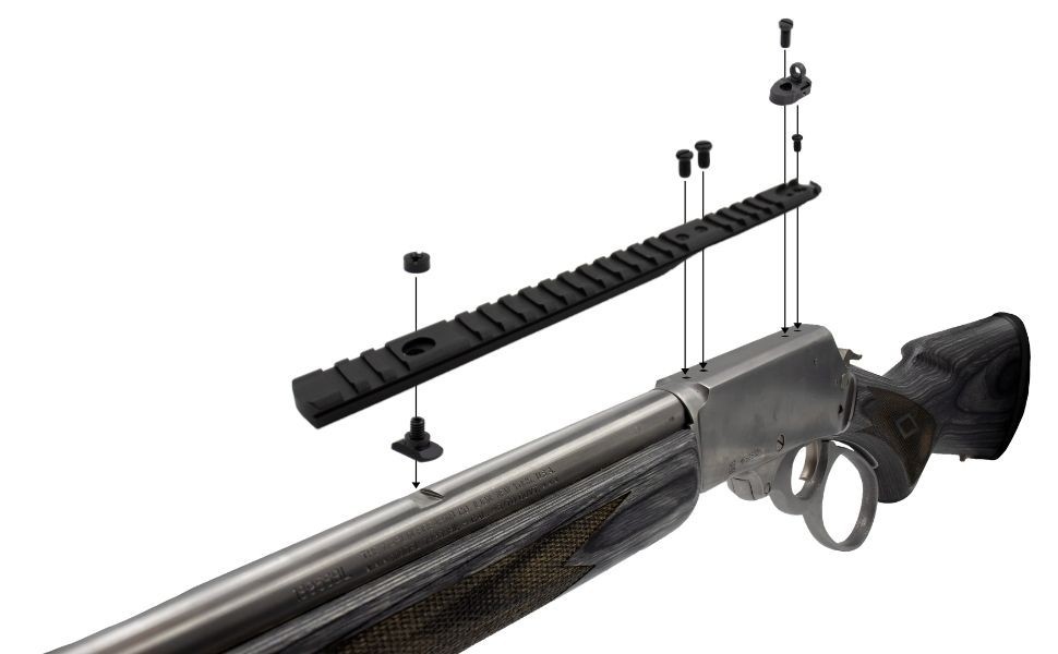 XS Sights Marlin 336 Lever Rail with Ghost Ring and White Stripe Front Sight