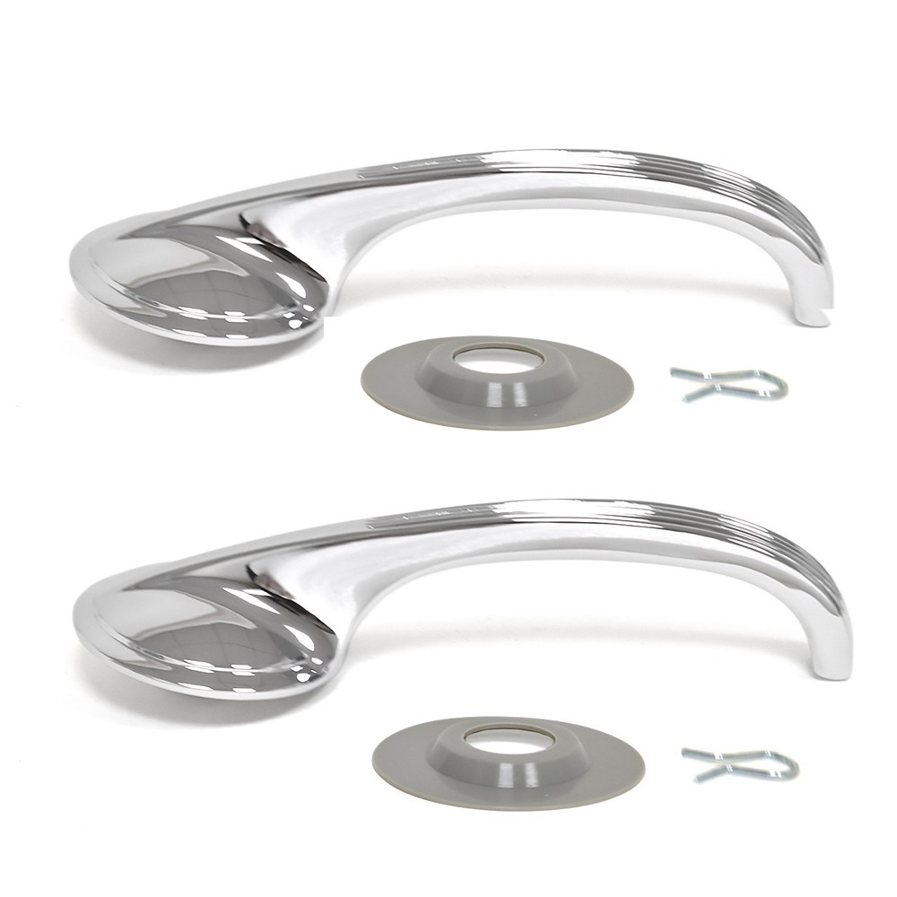 Inside Door Handle PAIR Chrome 1954-1958 Oldsmobile 98